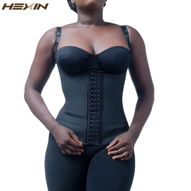 HEXIN100% Latex Waist Trainer Cincher Faja Girdle Full Vest Body Shaper Steel Boned Corset Women Shapewear Plus Size Shapers