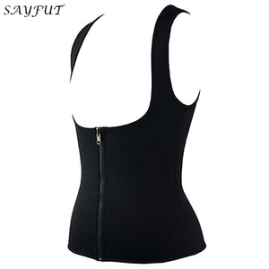 SAYFUT Hot Sweat Workout Slimming Neoprene Tank Top Vest Waist Trainer Shirt Body Shapers for Weight Loss Push Up Shapewear