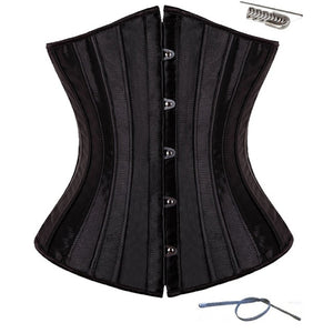 NEW Good Quality Spiral Steel Boned Corsets And Bustiers Underbust Floral Corsets Waist Trainer Cincher Body Shaper Slimming
