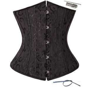 NEW Good Quality Spiral Steel Boned Corsets And Bustiers Underbust Floral Corsets Waist Trainer Cincher Body Shaper Slimming