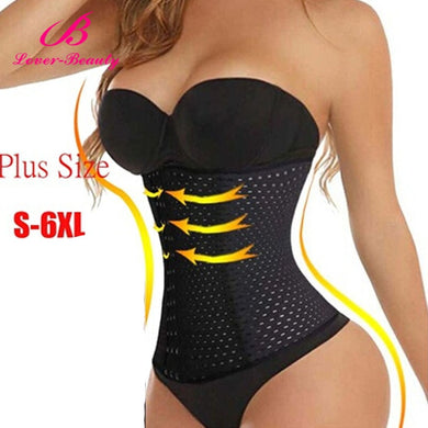 Lover Beauty Plus Size 6 Hooks Waist Corset For Weight Loss Tummy Control Body Shaper Breathable Waist Corset Shapewear