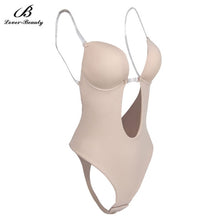 Lover Beauty Women's Shapewear U Plunge Backless Strapless BodySuit Bikini Sleeveless Thong Bottom Seamless Slimmer Body Shaper*