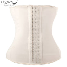 SAYFUT Latex Rubber Waist Trainer Cincher Steel Boned Body Shaper Girdle Slimming Weight Loss Control Tummy Belt Shapewear S-3XL