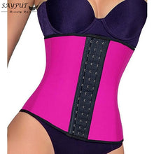 SAYFUT Latex Rubber Waist Trainer Cincher Steel Boned Body Shaper Girdle Slimming Weight Loss Control Tummy Belt Shapewear S-3XL