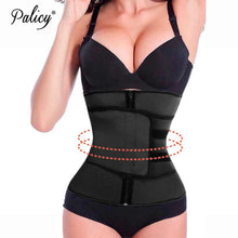 Palicy Belly Fat Burner Sweat Waist Trimmer Neoprene Body Shaper Women Stomach Slimming Belt with Zipper Plus Size Waist Trainer