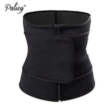 Palicy Belly Fat Burner Sweat Waist Trimmer Neoprene Body Shaper Women Stomach Slimming Belt with Zipper Plus Size Waist Trainer