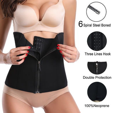 Neoprene Slimming Body Shaper Waist Trainer Steel Boned Cincher Shapewear Modeling Belt Tummy Control Sheath Reductive Strip