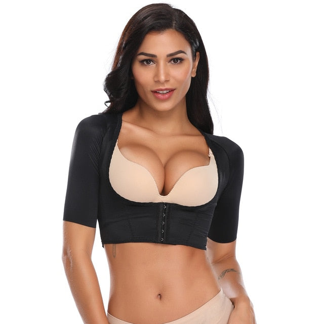 Upper Arm Compression Sleeves Post Surgery Top Body Shaper for Women Posture Corrector Crop Top Arm Shaper
