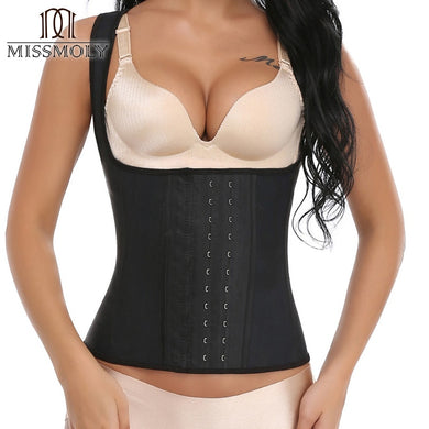 Miss Moly 9 Spiral Steel Bone Latex Waist Trainer Modeling Belt Cincher Tops Plus Size Girdle Body Shaper Slimming Corset