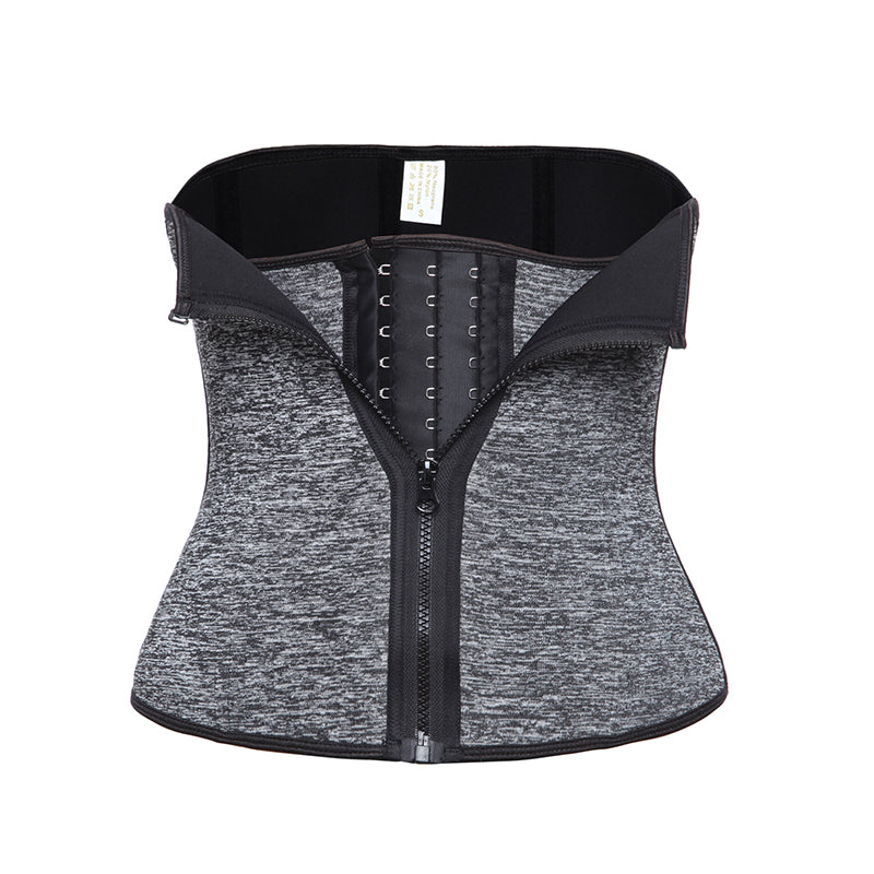 Abdominal Belt 9 Steel Boned High Compression Zipper Neoprene Waist Trainer Cincher Corset Body Fajas Sweat Wrap Slimming Belt