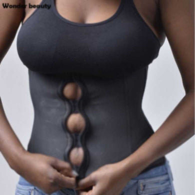 YUMDO 100% Latex Waist Trainer Slimming Body Shaper Corsets with Zipper and Hook Plus Size Waist Cincher Cinta Modeladora