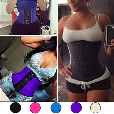 Latex Waist Cincher Waist Training Corsets and Bustiers Steel Boned Corselet Workout Rubber Shaper Slimming Belt Women Underbust