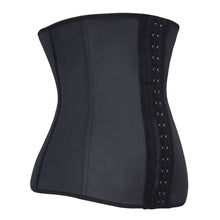 Big Discount! 9 Steel Boned Corset 100% Latex Waist Trainer For Women Latex Waist Cincher Belt Body Shaper Women Shapewear