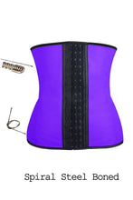 Big Discount! 9 Steel Boned Corset 100% Latex Waist Trainer For Women Latex Waist Cincher Belt Body Shaper Women Shapewear