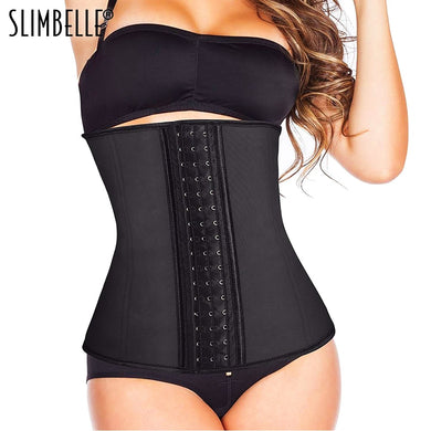 Women Latex Underbust Corset Waist Trainer Cincher Steel Boned Shaper Weight Loss Belt Vest Tummy Trimmer Shapewear
