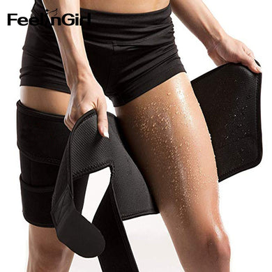 Feelingirl Thigh Trimmers For Men & Women (2 Packs) Leg Support Fat Burning Body Weight Loss Shapers Thigh Wrap Sauna Belts