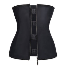 Women Latex Zipper Hook Underbust Corset Waist Trainer Cincher Body Shaper for Weight Loss Girdle Shapewear Belt Plus Size S-6XL
