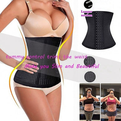 4 Steel Boned Women's breathable Waist Trainer Cincher Tummy Control Corset Body Shaper Slimming Shapewear Girdle Belt