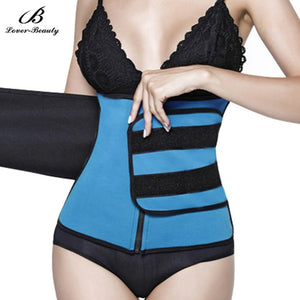 Lover Beauty Women Waist Trainer Fitness Sauna Sweat Neoprene Slimming Belt Girdle Shapewear Modeling Strap Zipper Body Shaper