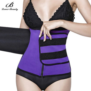 Lover Beauty Women Waist Trainer Fitness Sauna Sweat Neoprene Slimming Belt Girdle Shapewear Modeling Strap Zipper Body Shaper