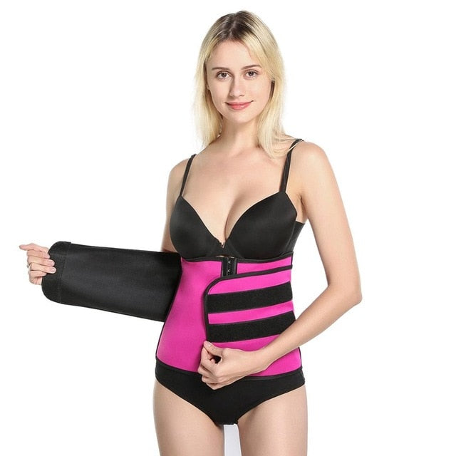 FeelinGirl Neoprene Waist Tranier Plus Size Shapewear Workout Hooks Body Shaper Sweat Slimming Belt Fitness Corset Cincher