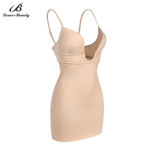 Lover Beauty Women's U Plunge Backless Strapless Bodysuit Shapewear Firm Control Body Shaper Slimming Bodysuits Sleeveless-C+