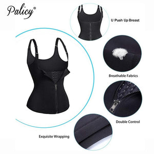 Adjustable Waist Trainer Sweat Vest Latex Waist Shaper Cincher Corset Neoprene Shapewear Body Shaper Modeling Strap Girdle Belts