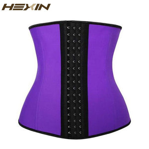 HEXIN 4 Steel Boned Latex Waist Cincher  Body Shaper Slim Girdle Belt Underbust Women Shapewear Waist Trainer Corset