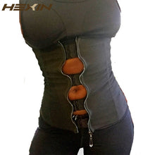 HEXIN Clip and Zip Latex Waist Trainer Black ,Nude Waist Cincher Women  Body Shapers Waist Trainer Corsets Slimming Shapwear