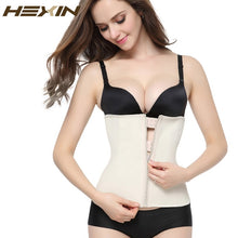 HEXIN Clip and Zip Latex Waist Trainer Black ,Nude Waist Cincher Women  Body Shapers Waist Trainer Corsets Slimming Shapwear