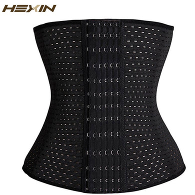 HEXIN 6 Rows Hook Steel Bone  Body Shaper Waist Cincher Control Corset Slimming Belt Tummy Fat Burner Girdle Waist Trainer