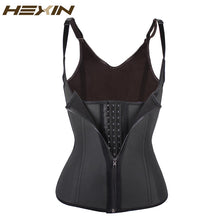 HEXIN Zip and Clip Latex Waist Trainer Vest Corset Waist Cinchers With 3 Row Hook  Body Shaper Fajas Reductoras Plus Size 6XL