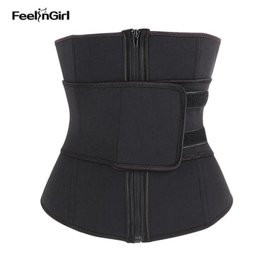 FeelinGirl Women Neoprene Waist Trainer 7 Steel Bones Modeling Belt Binder Trans Sauna Burning Sweat Shapewear Fajas Colombianas