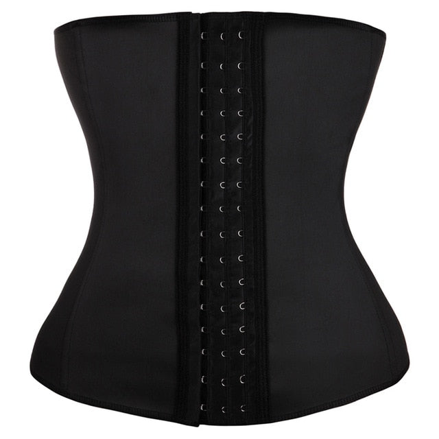 Women's Steel Boned Underbust Latex Girdle Waist Trainer Corsets Hourglass Body Shaper