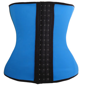 Women's Steel Boned Underbust Latex Girdle Waist Trainer Corsets Hourglass Body Shaper