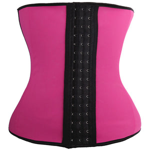 Women's Steel Boned Underbust Latex Girdle Waist Trainer Corsets Hourglass Body Shaper