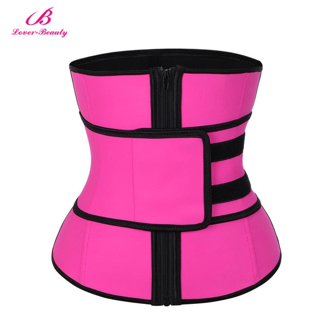 Lover Beauty Womens Body Shaper Belt  Slimming Wrap Belt Waist Cincher Corset Abdominal High Compression Zipper Trainer A
