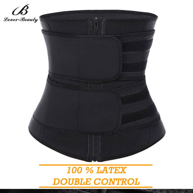Lover Beauty 100% Latex Waist Cincher Corset Underbust High Compression Plus Size Belt Girdle Double Control Slimming Abdominal