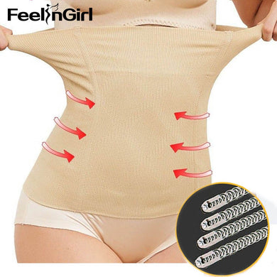 FeelinGirl Firm Control Waist Trainer Corset Slimming Waist Belt Body Shaper Seamless Postpartum Modeling Strap Girdle Shapewear