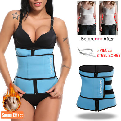 High-Compression Waist Trainer Tummy Trimmer Zipper Neoprene Cincher Fitness Corset Body Shapers Slimming Abdominal Belt