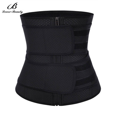 Lover Beauty Plus Size Latex Waist Trainer Fajas Double Waist Belt High Compression Cincher Corset Underbust Modeling Strap